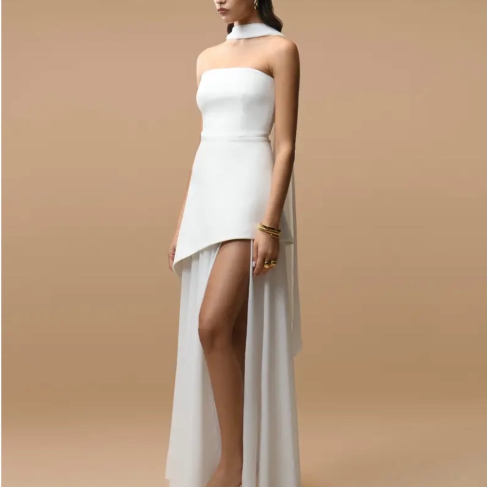 Matters Store White Monaco Dress with scarf - NEVER WORN & original packaging